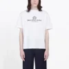 T-shirt Balenciaga pour homme à col rond et manches courtes, imprimé « BB Paris », version rétro, blanc 594579TGV609000