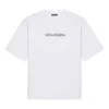 T-shirt Balenciaga pour homme à col rond, imprimé alphabétique, manches courtes, blanc 620969TIV509040