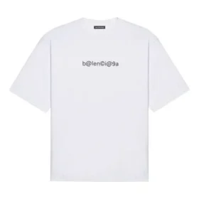 T-shirt Balenciaga pour homme à col rond, imprimé alphabétique, manches courtes, blanc 620969TIV509040 T-shirt Balenciaga pour homme à col rond, imprimé alphabétique, manches courtes, blanc 620969TIV509040