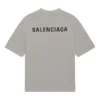T-shirt Balenciaga pour homme, collection automne-hiver 2021, imprimé logo, style rétro, manches courtes, gris 612966TIVG51167