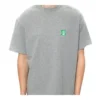 T-shirt Balenciaga pour homme à manches courtes, imprimé logo sur la poitrine, gris 594579THV631300