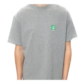 T-shirt Balenciaga pour homme à manches courtes, imprimé logo sur la poitrine, gris 594579THV631300 T-shirt Balenciaga pour homme à manches courtes, imprimé logo sur la poitrine, gris 594579THV631300