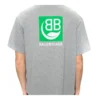 T-shirt Balenciaga pour homme à manches courtes, imprimé logo sur la poitrine, gris 594579THV631300
