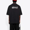 T-shirt Balenciaga pour homme à manches courtes noir avec logo sportif rétro 641614TJVL41000