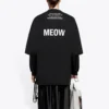 T-shirt Balenciaga pour homme, mi-long, col rond, manches courtes, noir 641614TJVG81000