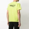 T-shirt Balenciaga pour homme à petit logo, col rond et manches courtes, jaune 620967TJVF77110