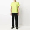 T-shirt Balenciaga pour homme à petit logo, col rond et manches courtes, jaune 620967TJVF77110