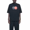 T-shirt Balenciaga pour homme, style rétro, coupe ample, manches courtes, noir 620969TIV791000