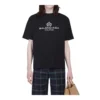 T-shirt Balenciaga Retro Knit BB Paris à manches courtes pour homme, imprimé « Paris », noir 594579TGV601000