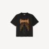 T-shirt Balenciaga Sacra Cœur coupe moyenne pour femme, couleur noire