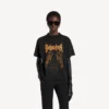 T-shirt Balenciaga Sacra Cœur coupe moyenne pour femme, couleur noire