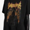 T-shirt Balenciaga Sacra Cœur coupe moyenne pour femme, couleur noire