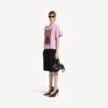 T-shirt Balenciaga Sacra Cœur coupe moyenne pour femme, couleur vieux rose