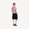 T-shirt Balenciaga Sacra Cœur coupe moyenne pour femme, couleur vieux rose
