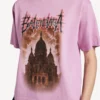 T-shirt Balenciaga Sacra Cœur coupe moyenne pour femme, couleur vieux rose