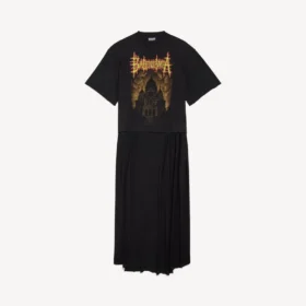 T-shirt Balenciaga Sacra Cœur Train pour femme, noir