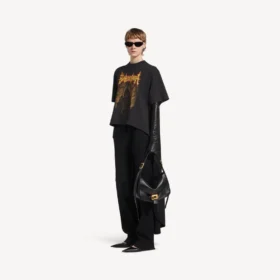 T-shirt Balenciaga Sacra Cœur Train pour femme, noir