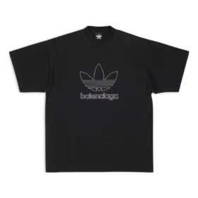 T-shirt Balenciaga x adidas Trefoil « Black White » 723976TNVN81070