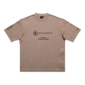 T-shirt Balenciaga x WFP coupe moyenne « Beige » 612966TMVL27761