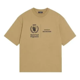T-shirt Balenciaga x WFP, coupe moyenne « Khaki » 612966THV849605
