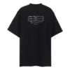 T-shirt BB Paris Strass coupe moyenne « Black Faded » 739784TOVU81055