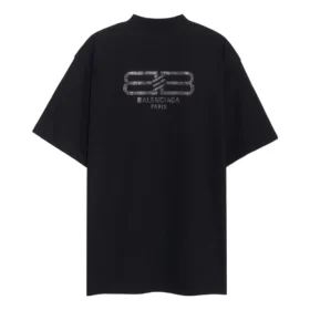 T-shirt BB Paris Strass coupe moyenne « Black Faded » 739784TOVU81055