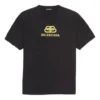 T-shirt BB Regular Fit en maille entrelacée « Noir » 578139TEV481361