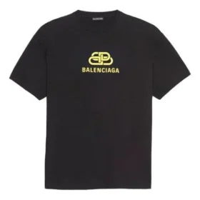 T-shirt BB Regular Fit en maille entrelacée « Noir » 578139TEV481361
