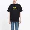 T-shirt BB Regular Fit en maille entrelacée « Noir » 578139TEV481361