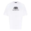 T-shirt BB Regular Fit en maille entrelacée « White » 578139TEV489044