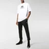 T-shirt BB Regular Fit en maille entrelacée « White » 578139TEV489044