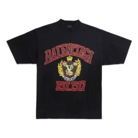 T-shirt « Black » avec logo Crest (fondé en 1917) 739784TOVK11055