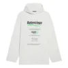 T-shirt blanc ample pour homme Balenciaga FW21 avec imprimé alphabétique du logo 662424TKVF89085