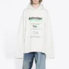 T-shirt blanc ample pour homme Balenciaga FW21 avec imprimé alphabétique du logo 662424TKVF89085
