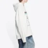 T-shirt blanc ample pour homme Balenciaga FW21 avec imprimé alphabétique du logo 662424TKVF89085