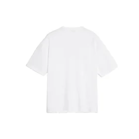 T-shirt blanc à manches courtes avec logo imprimé sur la poitrine « Alphabet » 570813TEV489044