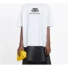 T-shirt blanc à manches courtes avec logo imprimé sur la poitrine « Alphabet » 570813TEV489044