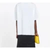 T-shirt blanc à manches courtes avec logo imprimé sur la poitrine « Alphabet » 570813TEV489044