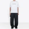 T-shirt blanc à manches courtes confortable pour homme avec logo Balenciaga imprimé 612966TIV549040
