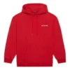 T-shirt à capuche ample Balenciaga FW21 pour homme, à manches longues, rouge, 600583TIV846540