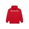 T-shirt à capuche ample Balenciaga FW21 pour homme, à manches longues, rouge, 600583TIV846540