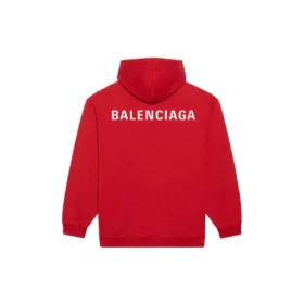T-shirt à capuche ample Balenciaga FW21 pour homme, à manches longues, rouge, 600583TIV846540 T-shirt à capuche ample Balenciaga FW21 pour homme, à manches longues, rouge, 600583TIV846540