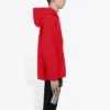 T-shirt à capuche ample Balenciaga FW21 pour homme, à manches longues, rouge, 600583TIV846540