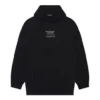 T-shirt à capuche Balenciaga FW21 pour homme, coupe ample et carrée, manches longues, noir 651799TJV910107