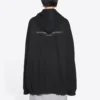 T-shirt à capuche Balenciaga FW21 pour homme, coupe ample et carrée, manches longues, noir 651799TJV910107