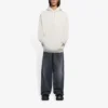 T-shirt à capuche Balenciaga pour homme collection automne-hiver 2021, imprimé logo alphabétique, manches longues, blanc crème 570811TIV552970