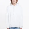 T-shirt à capuche Balenciaga pour homme, imprimé « Back Alphabet », manches longues, blanc, 556113TAV379000