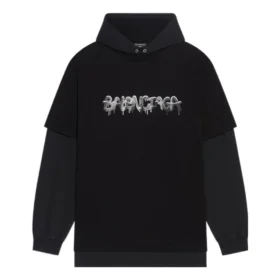 T-shirt à capuche à manches longues Slime « Noir » 681029TLVF11069