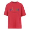 T-shirt classique « Paris Love » à manches courtes et imprimé, rouge 594599TGV435640