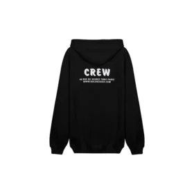 T-shirt à col rond avec imprimé alphabétique et fermeture éclair, unisexe, noir 620974TIV751070